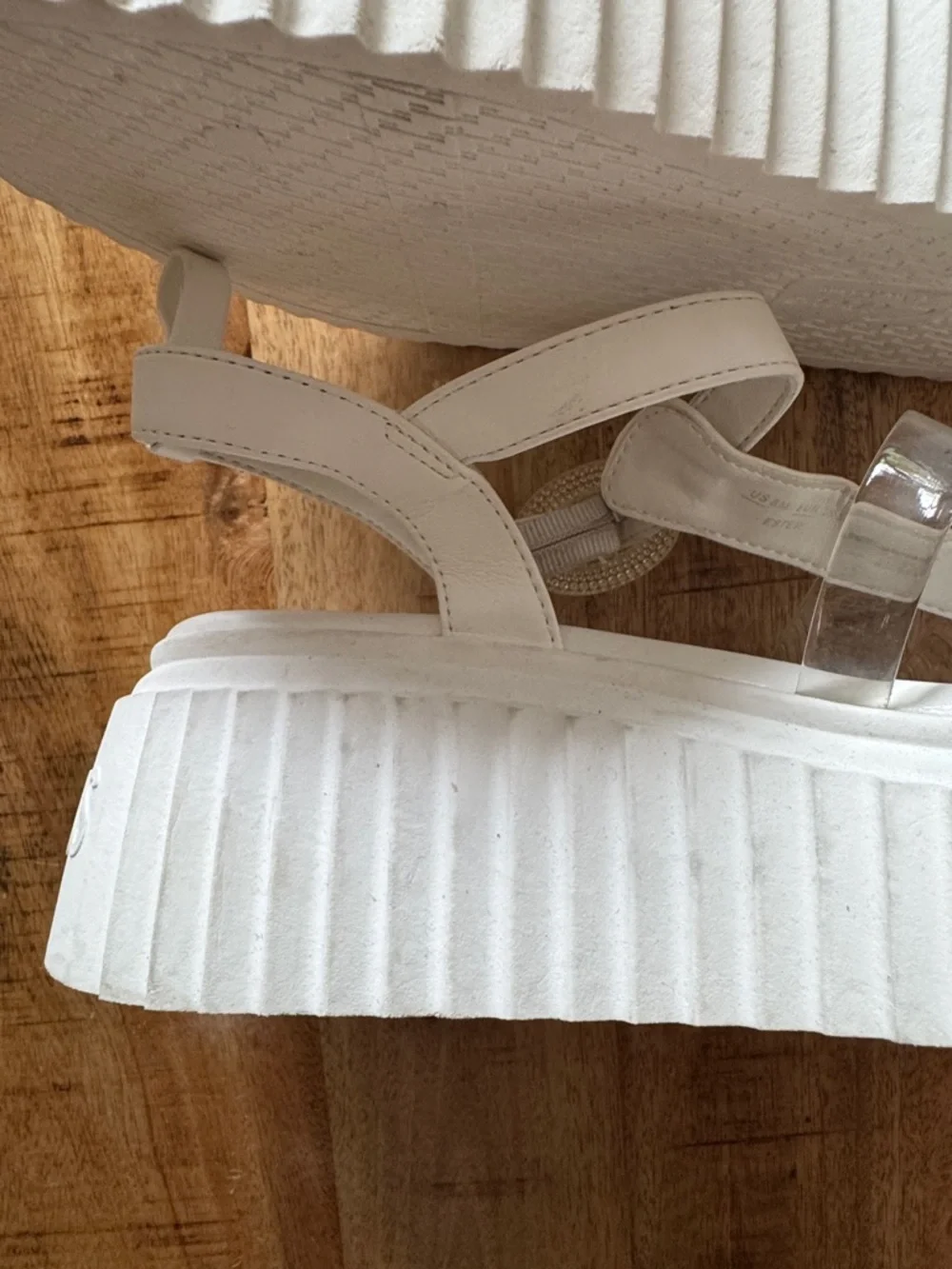 CIRCUS by Sam Edelman Ester White Platform chunky fisherman open toe sandals 8